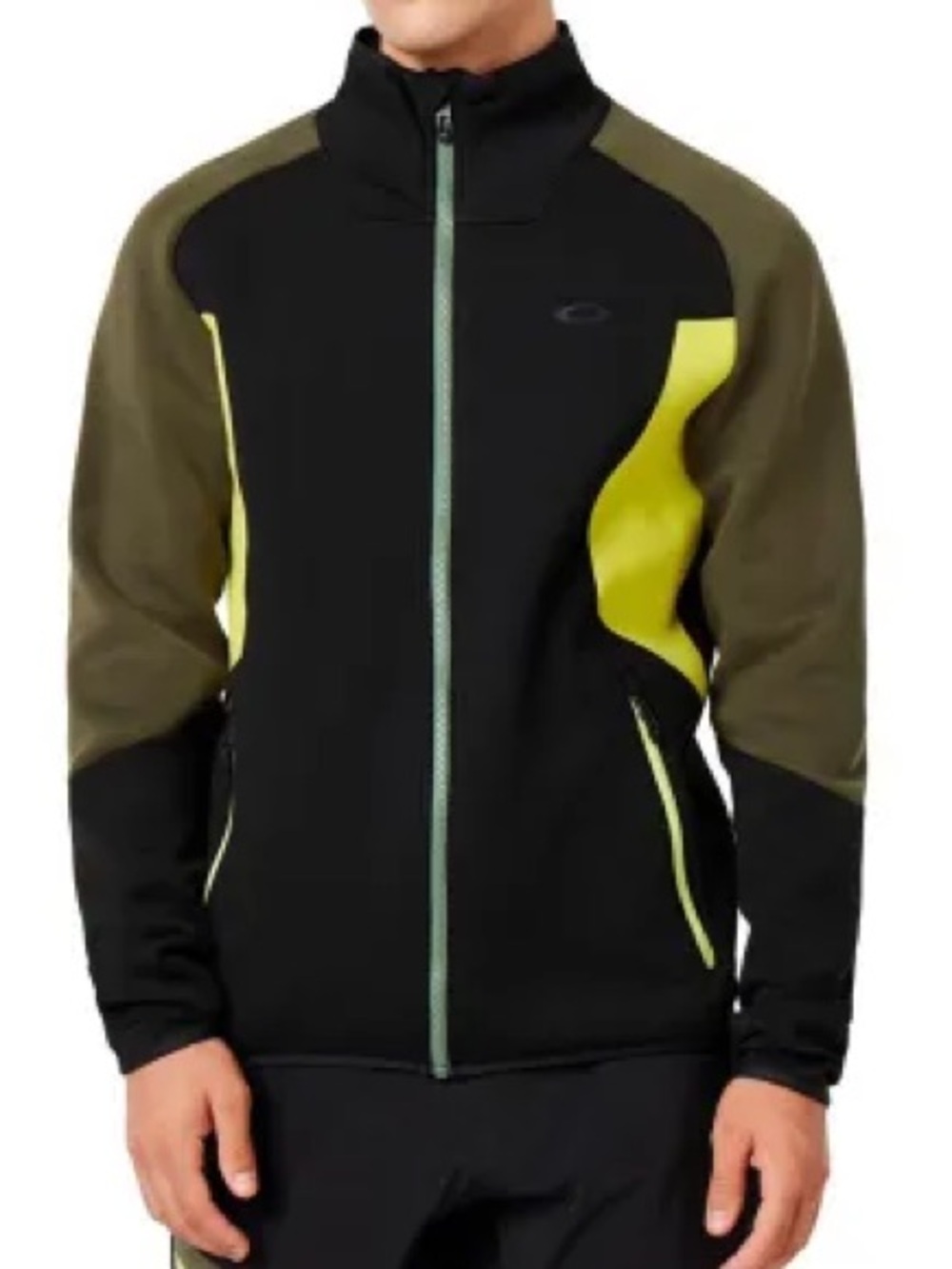 OAKLEY ‘BYRNES IT DOWN’ Performance Fit Sporty Streetwear Neon Retro Zip Jacket